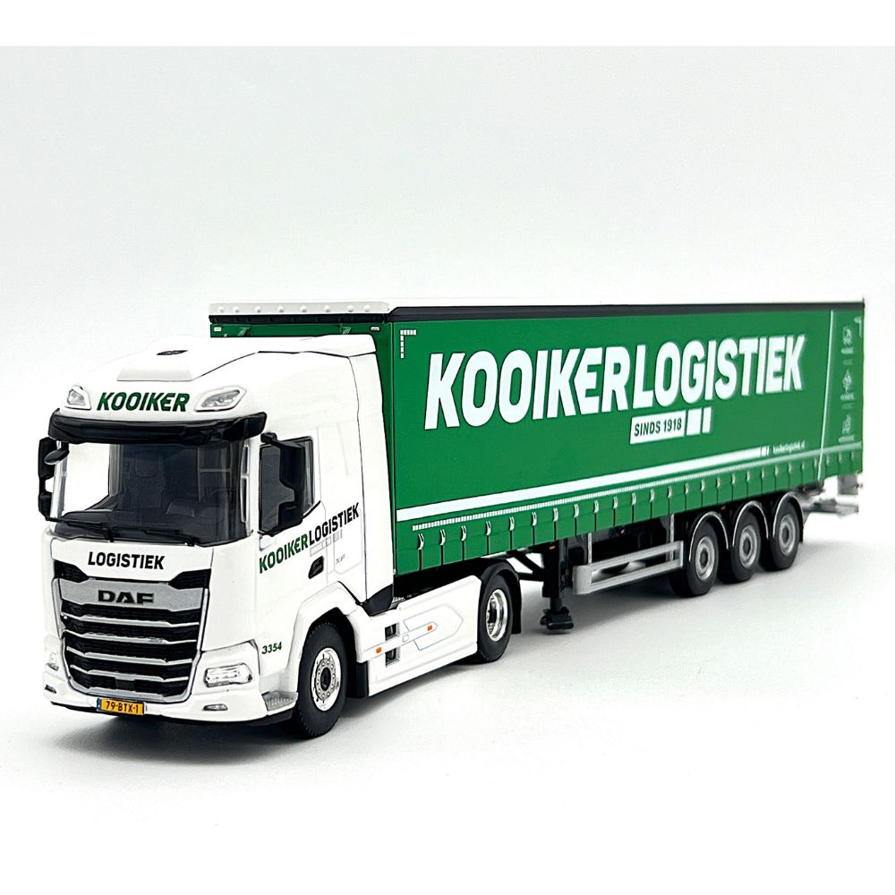 Daf XF SH 4X2 Curtainside Trailer - 3 Axle Kooiker,WSI Truck Models
