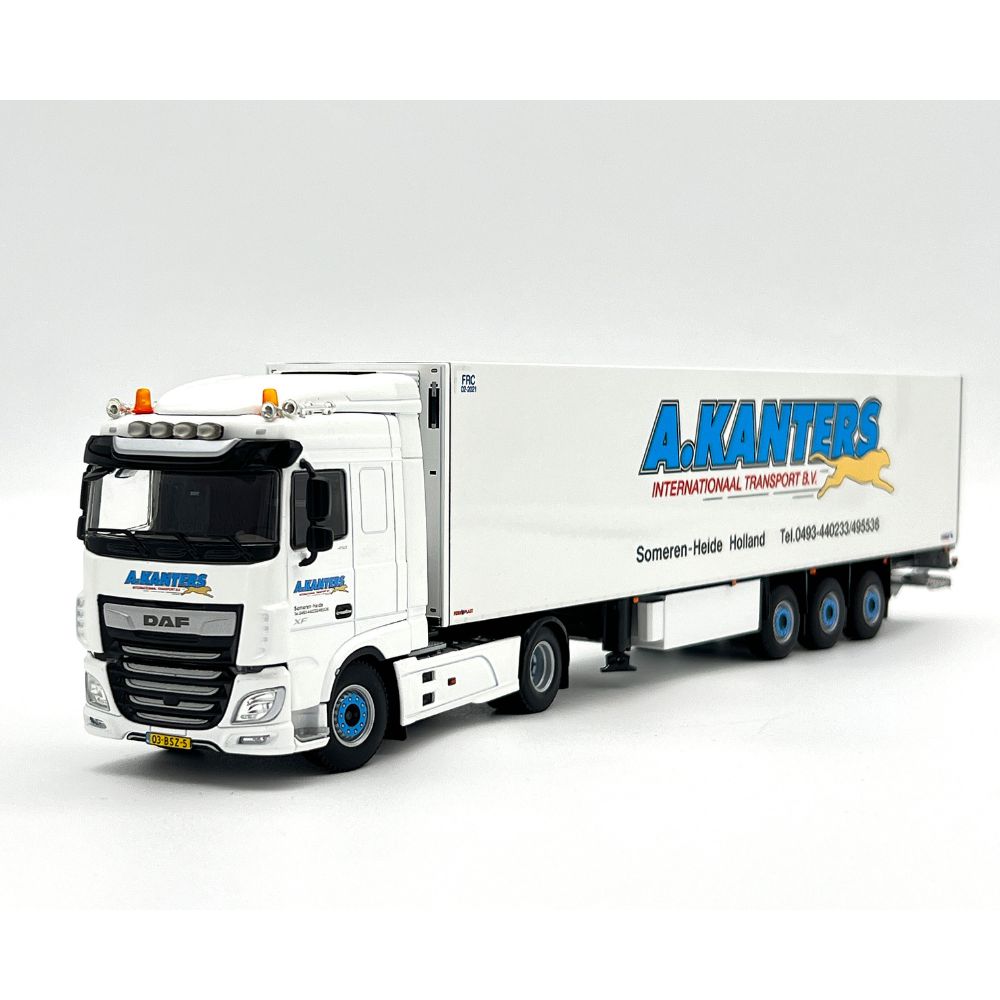 DAF XF space cab 4x2 reefer trailer Kanters Transport,WSI Truck Models