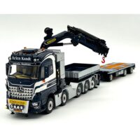 Mercedes-Benz Arocs MP5 big space 10x4 flatbed drawbar trailer-3 axle with palfinger crane PK 165.002 tec 7+jib ballast box+hitch Arjen Kandt,WSI Truck Models (2)