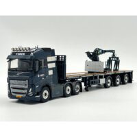Volvo FH5 globetrotter 6x2 twin steer brick trailer- 3 axle Ferex solid base,WSI Truck Models (2)