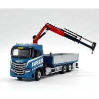 Iveco S-Way as low riged flatbed truck 6x2 tag axle with palfinger crane PK 24.001 SLD 5,WSI Truck Models (2)