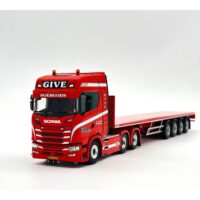 Scania S highline CS20H 6x2 tag axle flatbed trailer- 4 axle Give,WSI Truck Models (2)