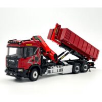 Scania G Normal CG17N riged truck with hooklift system 6x4 with palfinger crane PK 370 tec,WSI Truck Models (2)