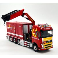 Volvo FH4 globetrotter 8x2 tridem with palfinger crane PK 65002 SH + 20ft container Bredenoord,WSI Truck Models