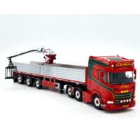 DAF XF SH without sky lights 6x2 twin steer brick trailer - 3 axle JP de Bruijn,WSI Truck Models