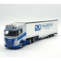 DAF XG+ 6x2 tag axle semi with curtain- 3 axle DKJ Transport,WSI Truck Models