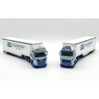 DAF XG+Volvo FH5 semi curtainside trailers DKJ Transport,WSI Truck Models
