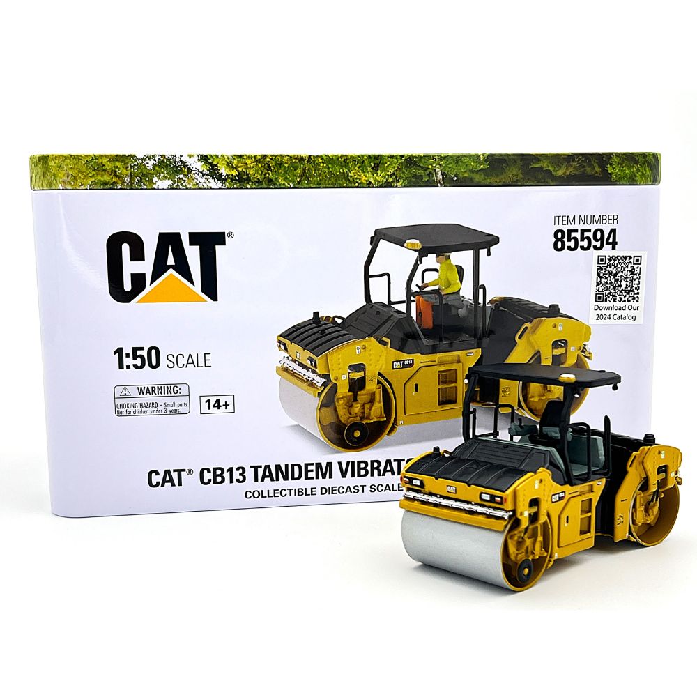 CAT CB-13 tandem vibratory roller with rops, Diecast masters construction models 150