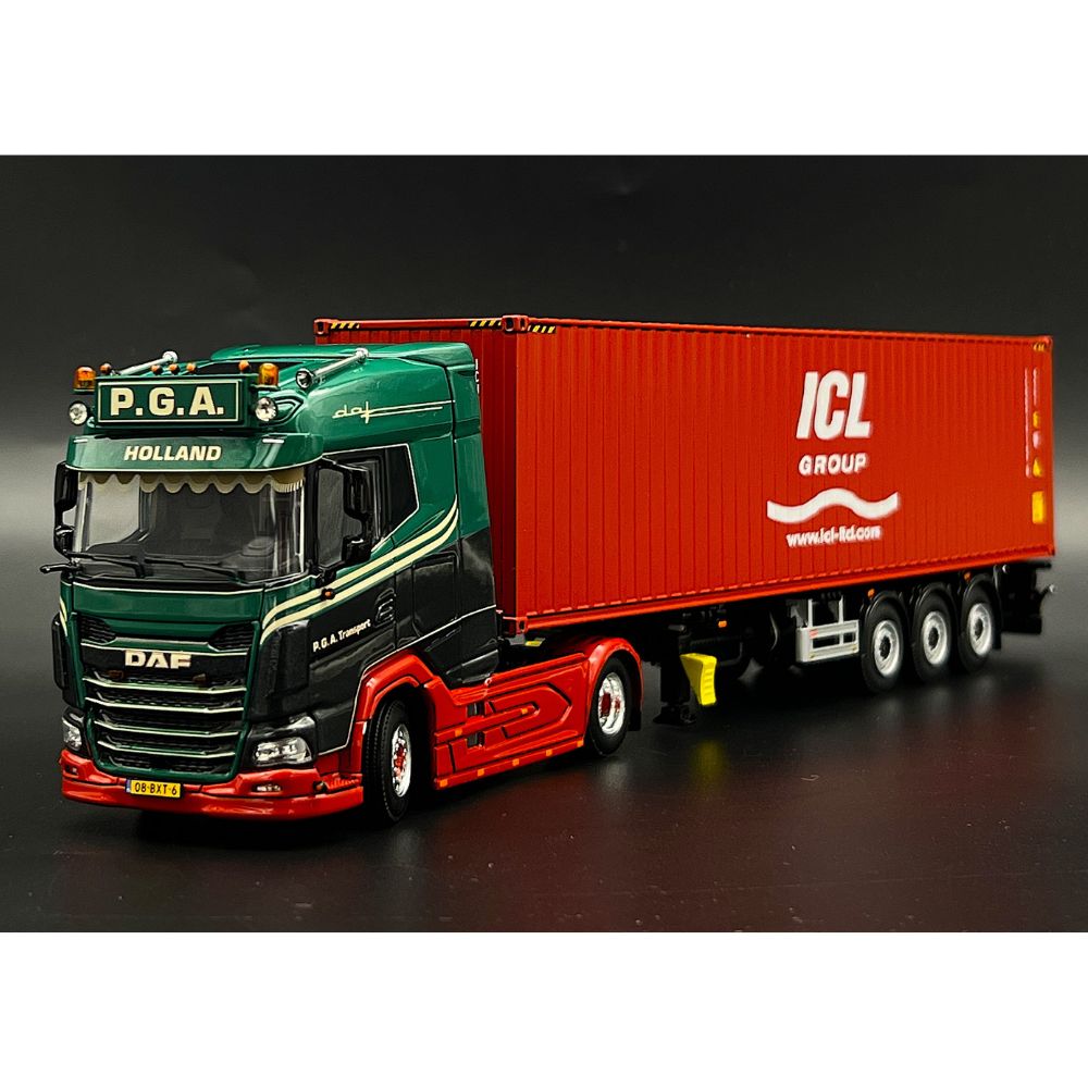 DAF XG + trailer + 40ft container PGA transport WSI Truck Models