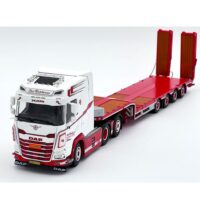 DAF XG 6x2 tag axle semi low loader with ramps - 4 axle Kim Christensen WSI Truck Models
