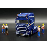 Scania R highline CR20H 4x2 + figure set Jaspers Internationaal Transport WSI Truck Models