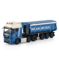 MAN TGX GX 6x2 twin steer non steering tipper trailer Kraaijeveld WSI Truck Models