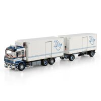 Scania 143 riged reefer truck 6x2 drawbar turntable trailer Kaj Madsen WSI Truck Models