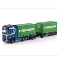 Scania S highline CS20H riged container frame truck 8x2 + 2x 20ft container Van Wonderen Beesd BV WSI Truck Models