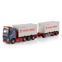 Volvo FH4 sleeper cab 8x2 tridem riged container frame truck + 2x20ft container Rene Burggraaf Transport B.V WSI Truck Models
