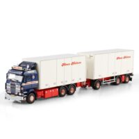 Scania 143 6x2 riged box truck drawbar trailer Klaus Nielsen WSI Truck Models