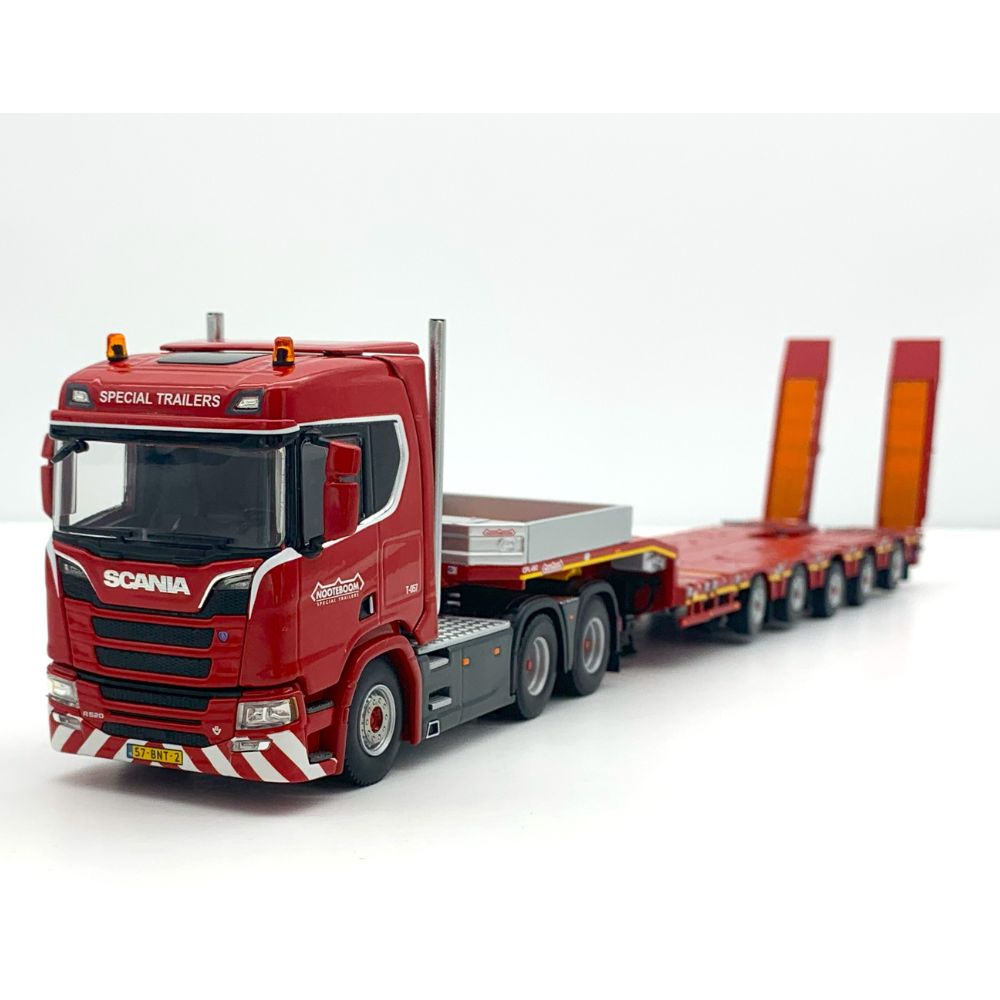 Scania R normal CR20N 6×4 manoovr with excavator trough Nooteboom WSI Truck Models