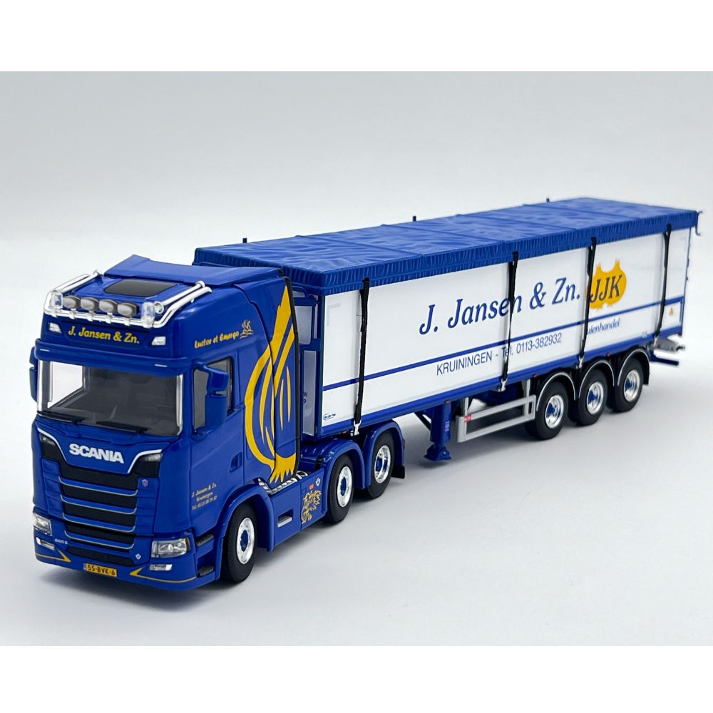 Scania S highline CS20H 6x2 belt trailer J. Jansen & Zonen WSI Truck Models