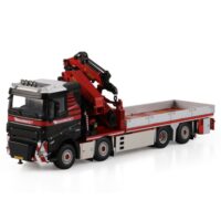 Volvo FH 5 sleeper cab riged flatbed truck 8x2 Palfinger crane PK 78002 SH + jib Mammoet Merchandising WSI Truck Models