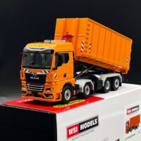 MAN TGX GM riged truck with hooklift system 8x2 +40m3 container WSI Truck Models