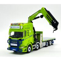 Scania R highline CR20H riged flatbed truck crane 8x2 fassi 1100 + jib Nordic Crane Kynningsrud WSI Truck Models