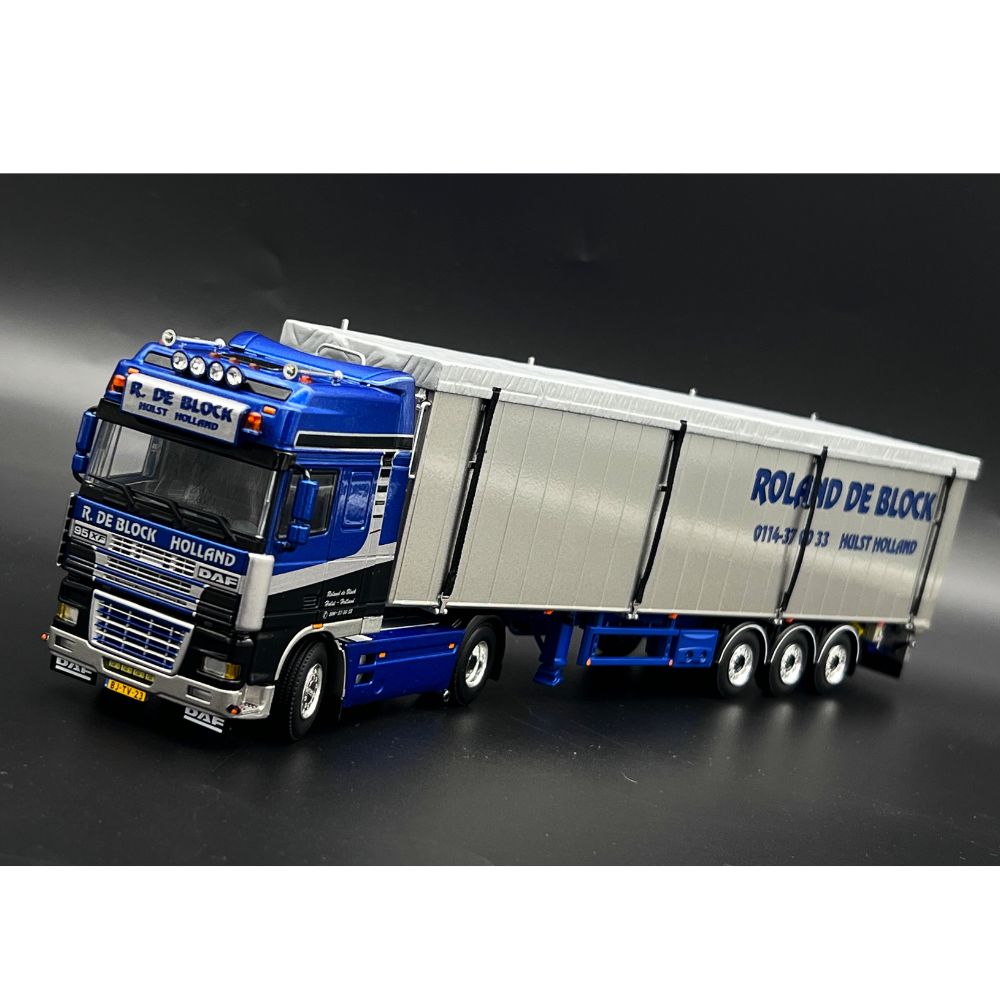 DAF 95XF super space cab 4x2 volume trailer Roland de Block WSI Truck Models