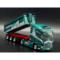 DAF XG 4x2 non sttering tipper trailer ruhrpott edition Sauerbaum WSI Truck Models
