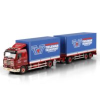 Scania 113 streamline 4x2 riged box truck drawbar trailer Tieleman WSI Truck Models
