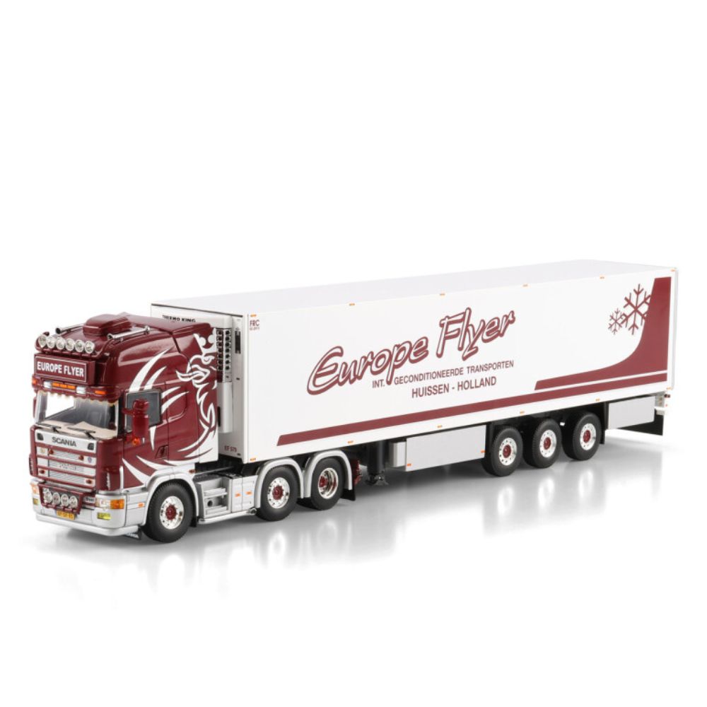 Scania 164 topline 6x2 reefer trailer Europe Flyer WSI Truck Models