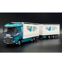 DAF XG riged curtainside truck 6x2 riged curtainside drawbar trailer Wetra EDC WSI Truck Models