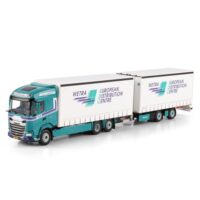 DAF XG riged curtainside truck 6x2 riged curtainside drawbar trailer Wetra EDC WSI Truck Models
