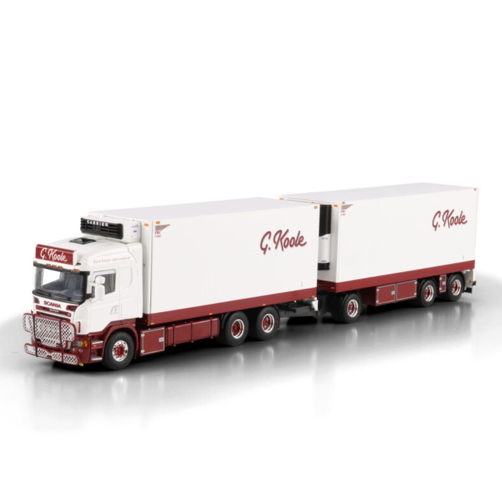 Scania R5 highline riged reefer truck drawbar trailer G. Koole WSI Truck Models