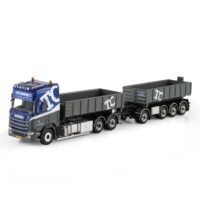 Scania riged combi truck hooklift system + containers TC-Trading WSI Truck Models