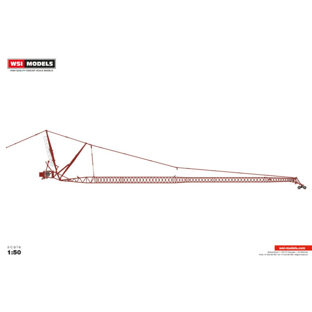 Jib for Liebherr LTM 1500 crane in red colour WSI Models
