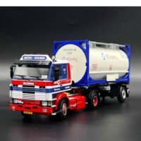 Scania 112 + trailer + Red lecithin tank container Wetro WSI Truck Models