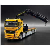 Volvo FH 5 sleeper cab riged flatbed truck 8x2 Palfinger crane PK 92002 SH + jib Boekestijn WSI Truck Models