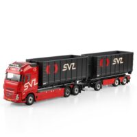 Volvo FH aero globetrotter 6x2 riged truck drawbar with hooklift system SVZ WSI Truck Models