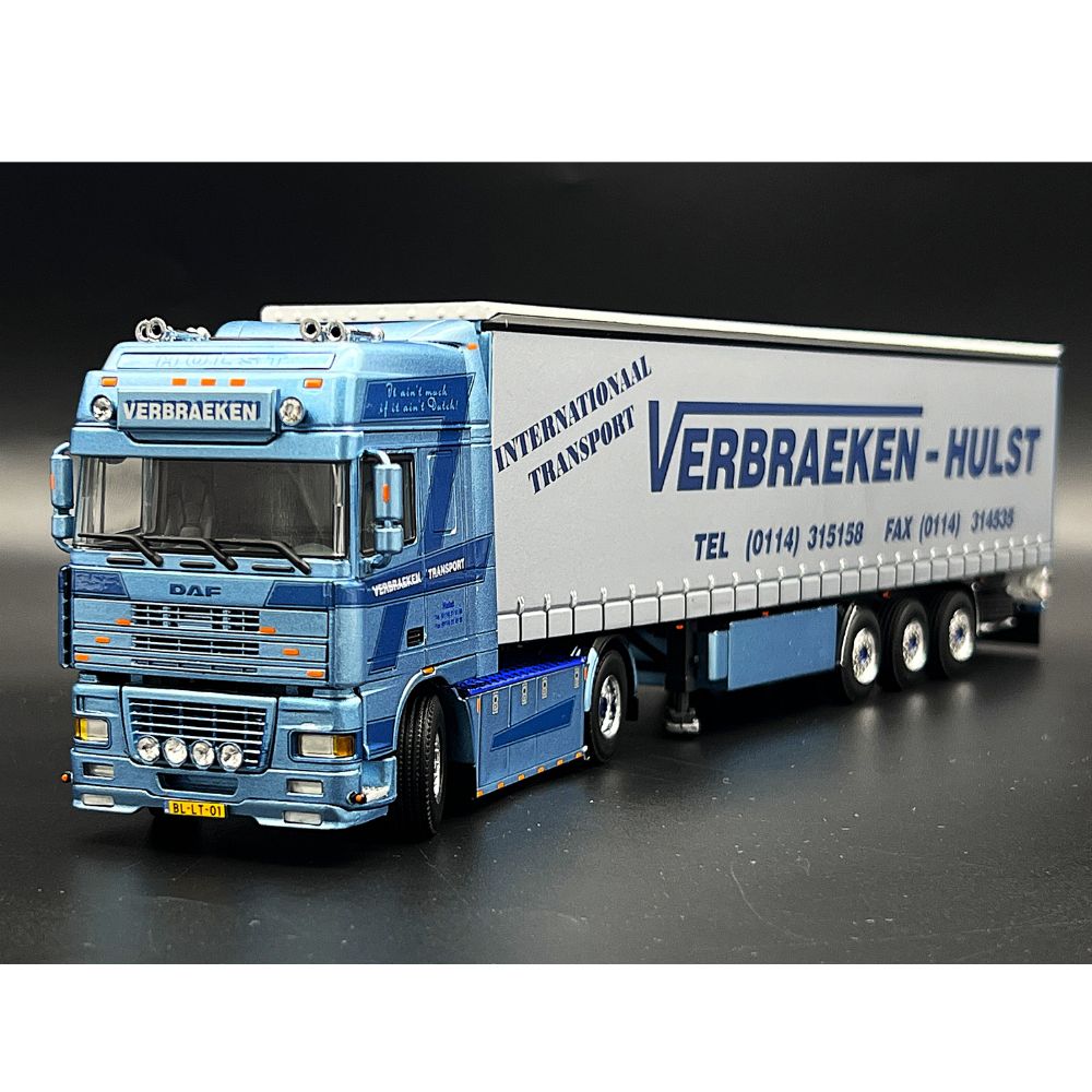 DAF 95XF SSC 4x2 curtainside trailer Verbraeken WSI truck models