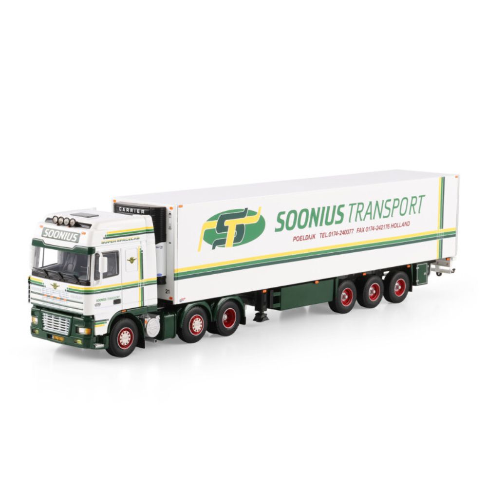 DAF 95XF SSC 6x2 twin steer reefer trailer Soonius WSI truck models
