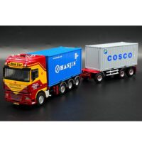 DAF 95XF SSC 8x2 tridem riged container frame truck drawbar trailer Henk Vlot Transport WSI Truck Models