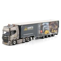 Scania R highline CR20H 6x2 semi with curtain and ramps trailer Aarts Heftruck Service WSI Truck Models