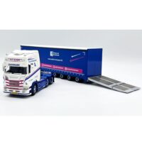 Scania R highline CR20H 6x2 semi with curtain and ramps trailer Alf Myhre WSI Truck Models