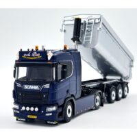 Scania R normal CR20N 4x2 non steering tipper trailer Loonbedrijf v.d. Put WSI Truck Models