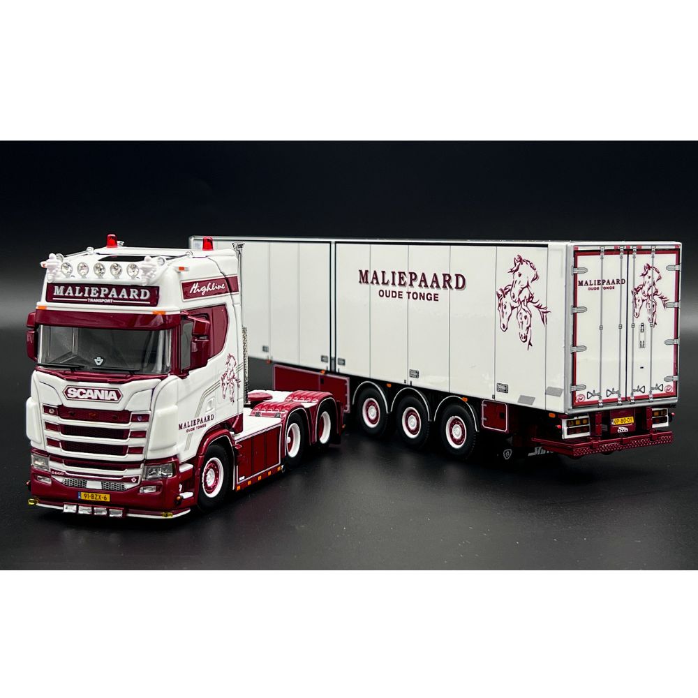 Scania S highline CS20H 6x2 reefer trailer Maliepaard Transport WSI Truck Models