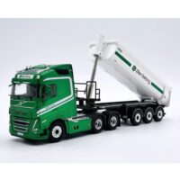 Volvo FH5 globetrotter 6x2 half pipe tipper trailer Olen Betong WSI Truck Models